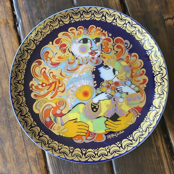 Vintage Aladdin #5 Wall Plate Bjork Wiinblad Rosenthal Porcelain Art - Picture 3 of 13